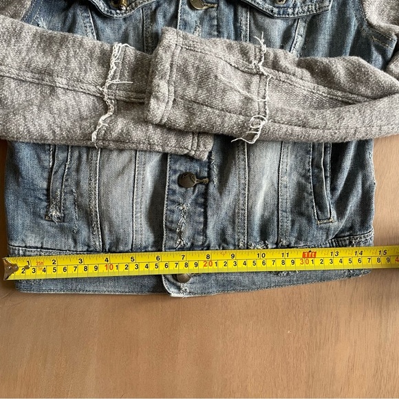 Free People Knit Hooded Denim Jacket - Picture 11 of 13